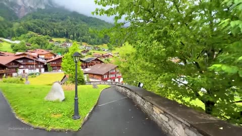 Refreshing summer rain in Brienz, Switzerland 🇨🇭 Swiss village
