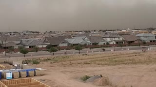 Dust storm tries to swallow Phoenix Arizona