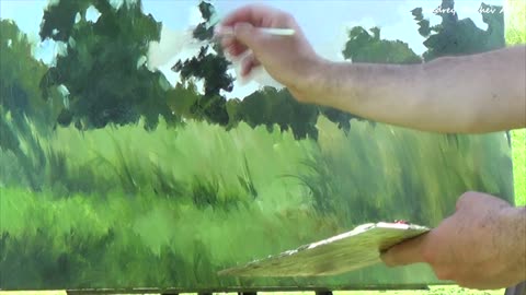 Plein air painting. How to paint a Summer landscape