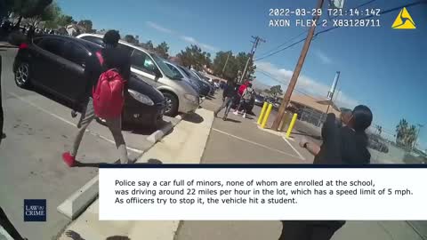 Bodycam Shows Police Shoot at Teens in Speeding Car at High School