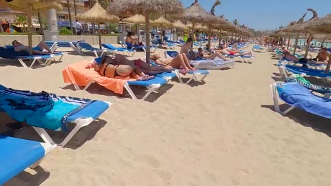 Mallorca beach walk new video//Great day for enjoying