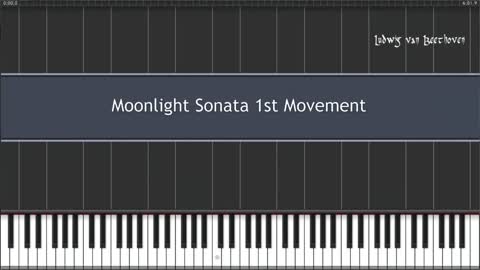 Moonlight Sonata 1st Movement - Opus 27 No. 2 [Piano Tutorial] (Synthesia)