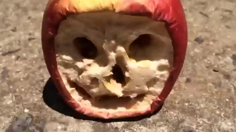 Shriveled Face Appears in Apple