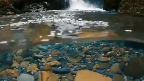 the beauty of the waterfall