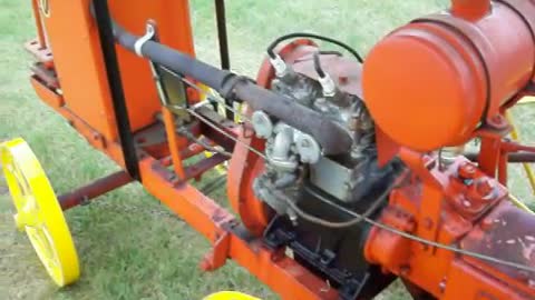 Air Compressor on Mini Oil Pull Tractor