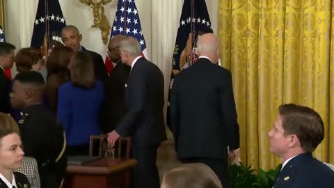 Biden gets ignored while Democrats are welcoming Obama