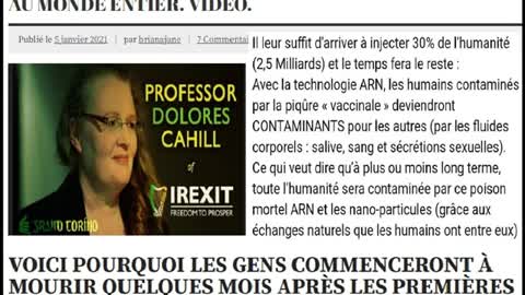 LA PROFESSEUR DOLORES CAHILL NOUS APPORTE UN ÉCLAIRAGE SANS CONCESSION SUR CET ARNm !!!