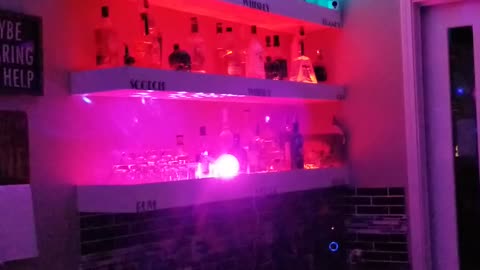 Bar with lights