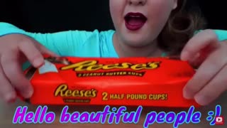 Asmr eating Reese’s peanut butter cup