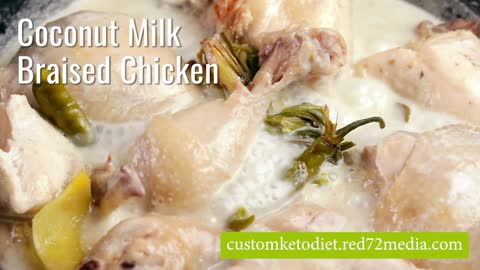 Easy Keto Diet Recipe Coconut Milk Braised Chicken