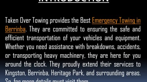 The Best 24 Hour Towing in Berrinba