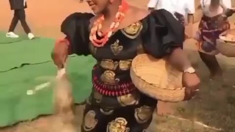 Bride dancing at her traditional wedding