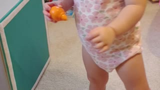 Toddler w/ Down Syndrome Walks for the First Time!