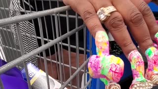 Bedazzled Nails in Big Box Store