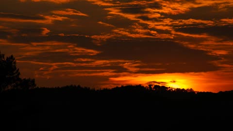 A beautiful sky with sunset