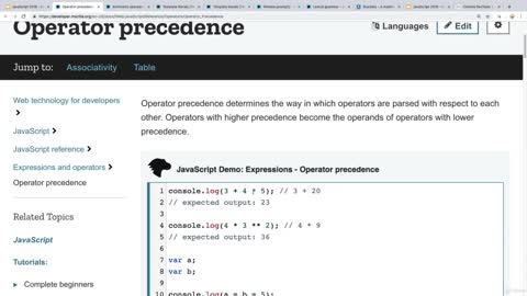 Lesson 12. JavaScript Operators by Sir Laurence Svekis