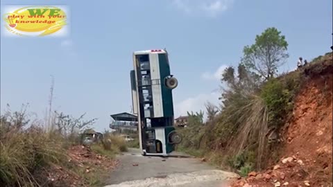 Terrifying Bus Brake Failure: Driver and Conductor Injured in POKHARA NEPAL Collision