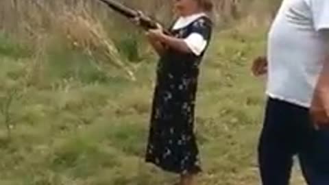 good old lady shooting