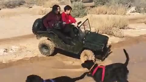 Mini Jeep in the mud