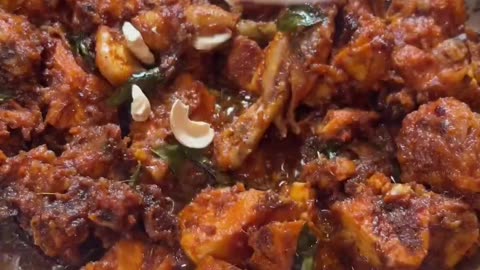 "Fiery Flavors: Indulge in Delightful Spicy Kaju Chicken Roast"