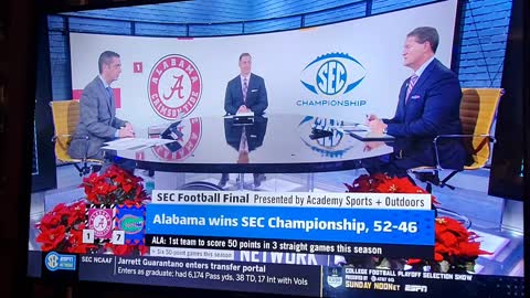 ALABAMA POST GAME SEC CHAMPIONS