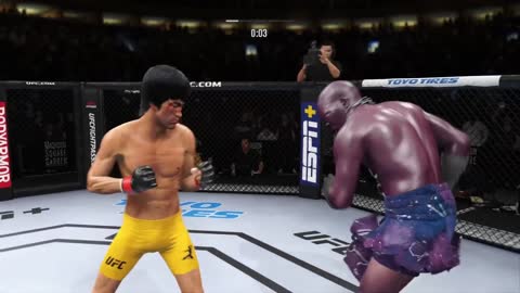 Heavy fight between Bruce Lee and Titan Atlas
