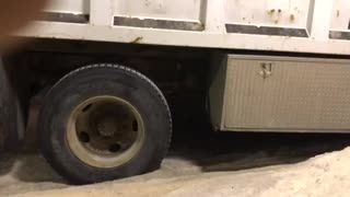 Dump truck burnout