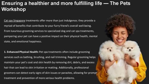 Ensuring a healthier and more fulfilling life — The Pets Workshop