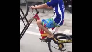 Strange bikes and boy