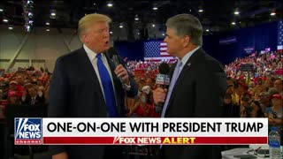 Hannity interviews Trump at Rally