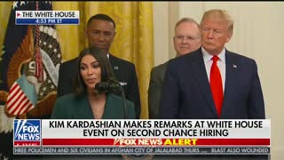 Kim Kardashian speaks at White House