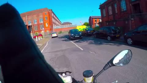 Child rushes out into street, nearly gets hit by car