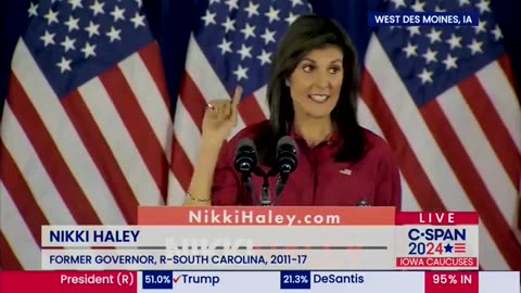 NIKKI HALEY: "Tonight, Iowa made this Republican primary a two person race!"