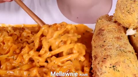 Cheesy Delights: GIANT Cheese Sticks and Cheesy Carbo Fire Noodles!"