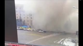 Russian missile strikes on Kharkiv central Freedom Square