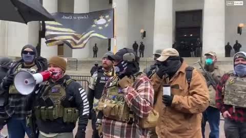 Boogaloo boys asking the proud boys to leave them alone
