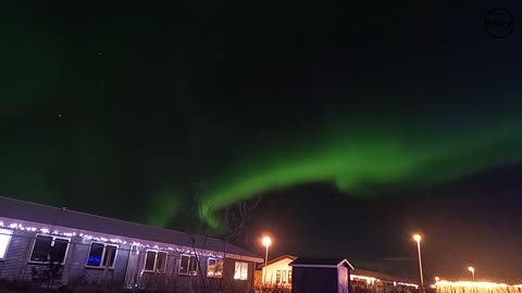 Aurora paints art in the sky. Iceland nortern lights