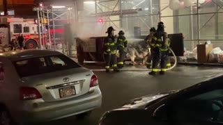 FDNY Extinguishing a Large Fire Caused by George Floyd Protests that Turned to Riots