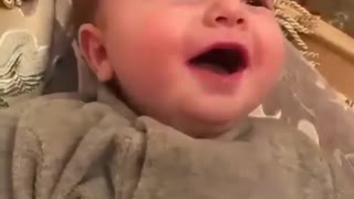 Adorable Baby Laugh While Playing With Dad