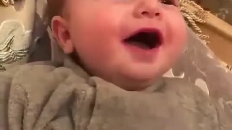 Adorable Baby Laugh While Playing With Dad