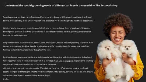 Understand the special grooming needs of different cat breeds is essential — The Petsworkshop