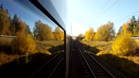 GoPro mounted on train