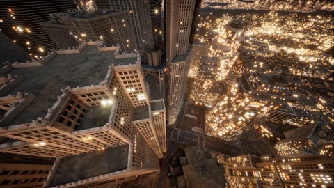 aerial-view-of-glowing-high-rise-buildings-SBV-347105242-4K