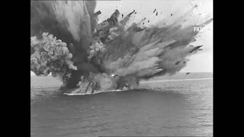 HMS Barham Explodes & Sinks World War II