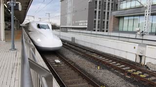 Shinkansen at the Mishima Station