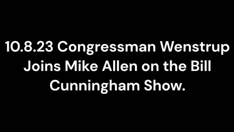 Wenstrup Joins the Bill Cunningham Show to Discuss Conflict in Israel and Upcoming Speaker Election