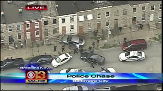 Police Pursuit In West Baltimore Ends When Suspect Crashes Into A House