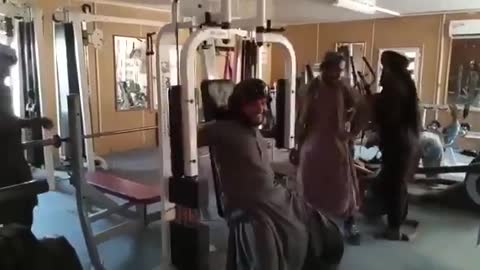 From the gymnasium of the presidential palace in Kabul.