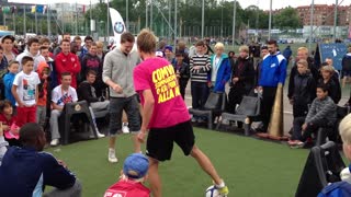 Soccer Player Totally Messes With Guy At Festival