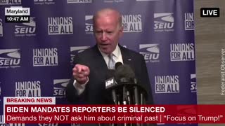 BIDEN PANICS AT UKRAINE QUESTION